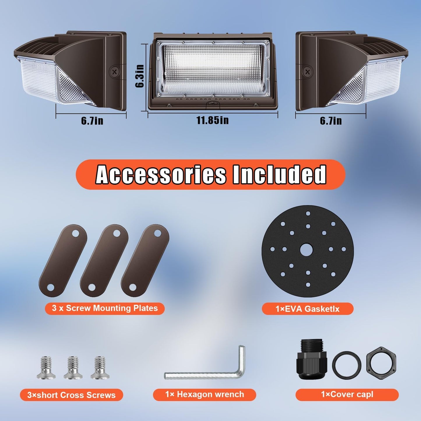 150W LED Wall Pack Security Light