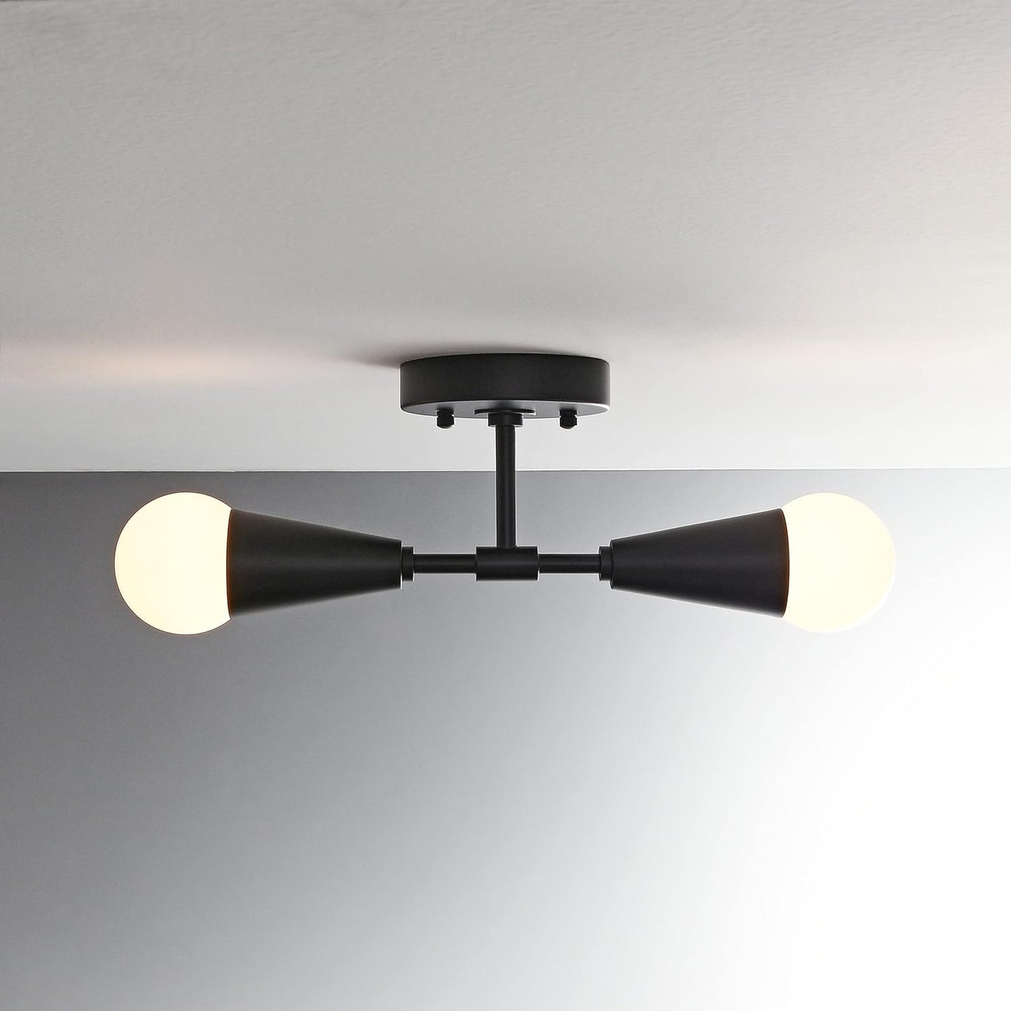 Mid-Century Modern Black Wall Sconce