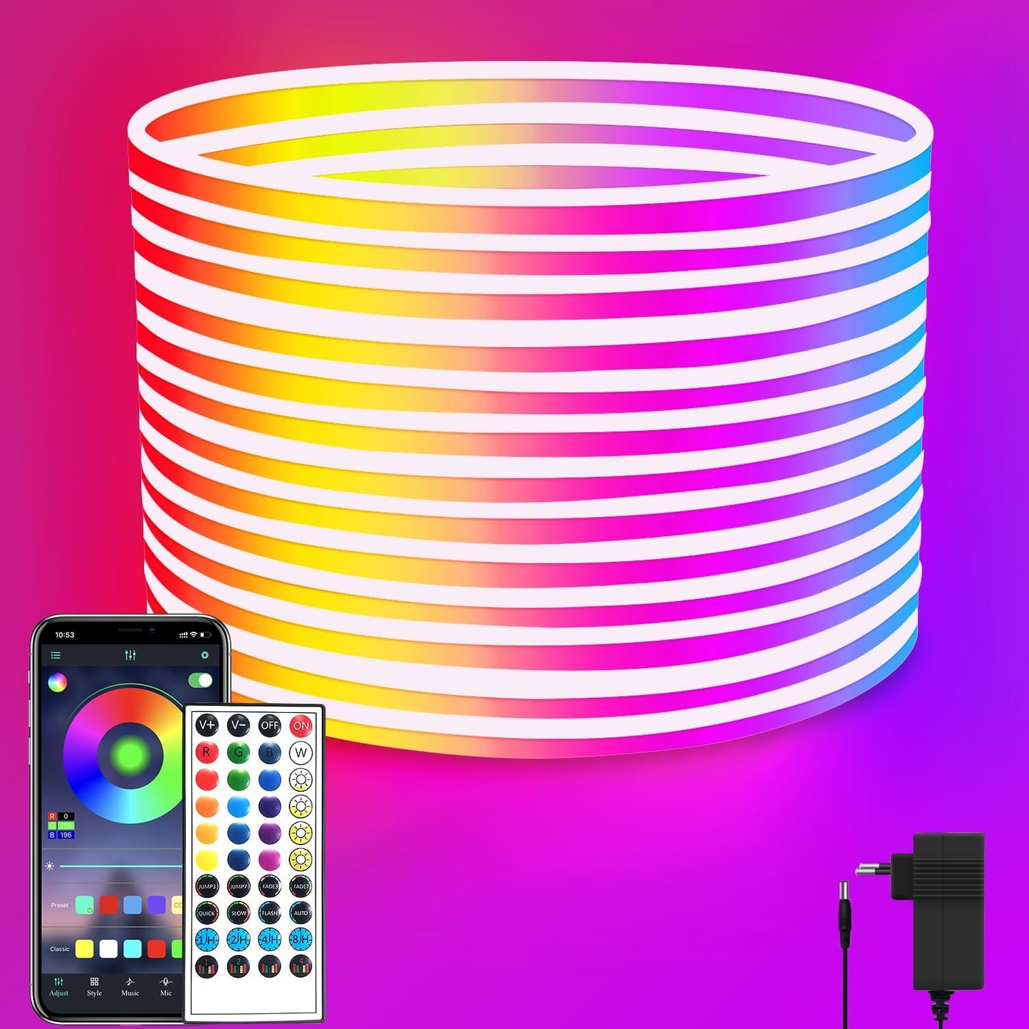 50ft RGB Waterproof Neon Lights