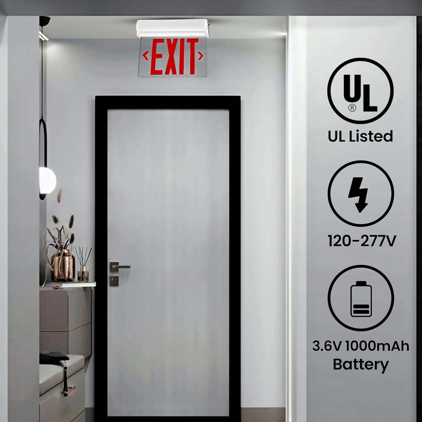 2-Pack LED Emergency Exit Lights