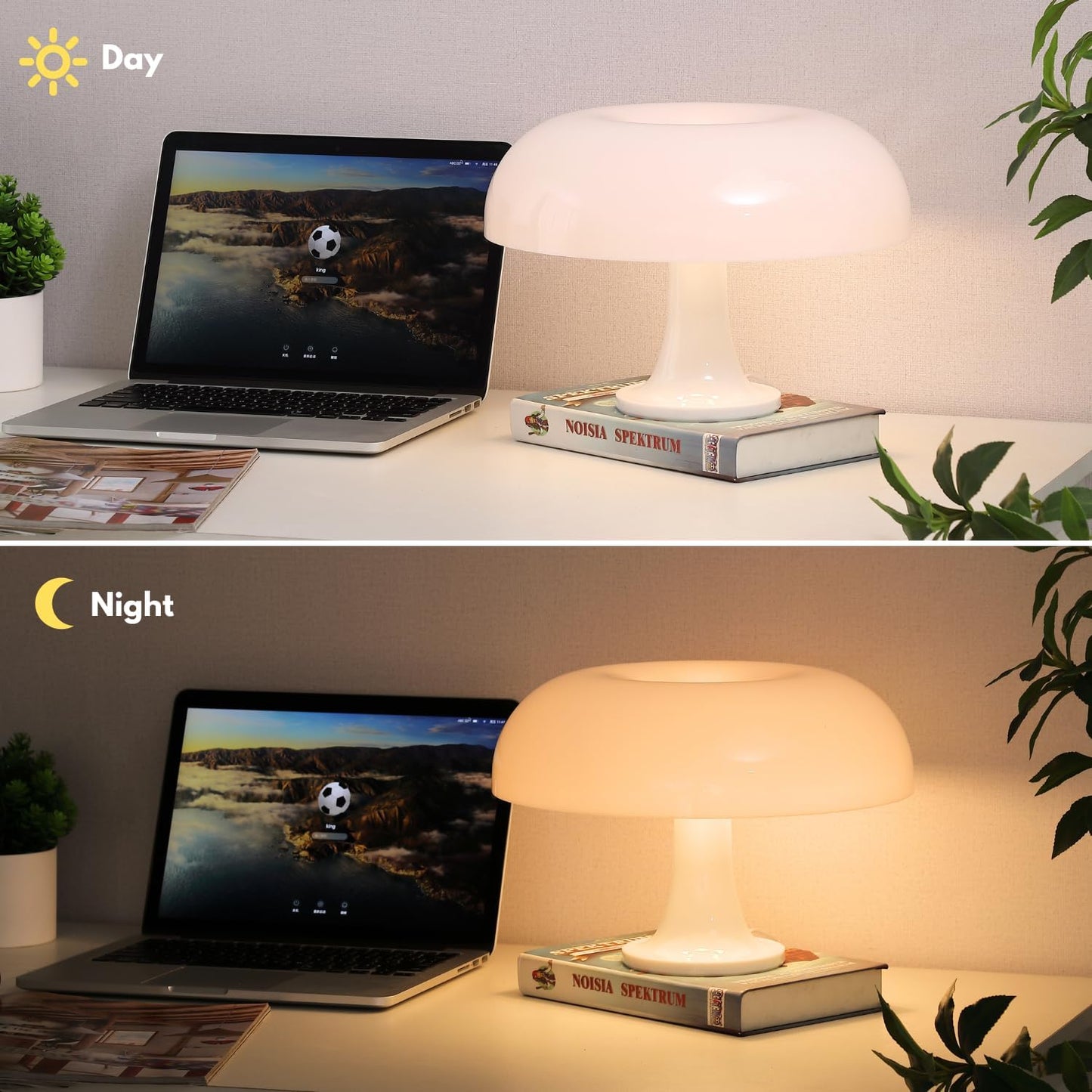 Dimmable Retro Mushroom Table Lamp