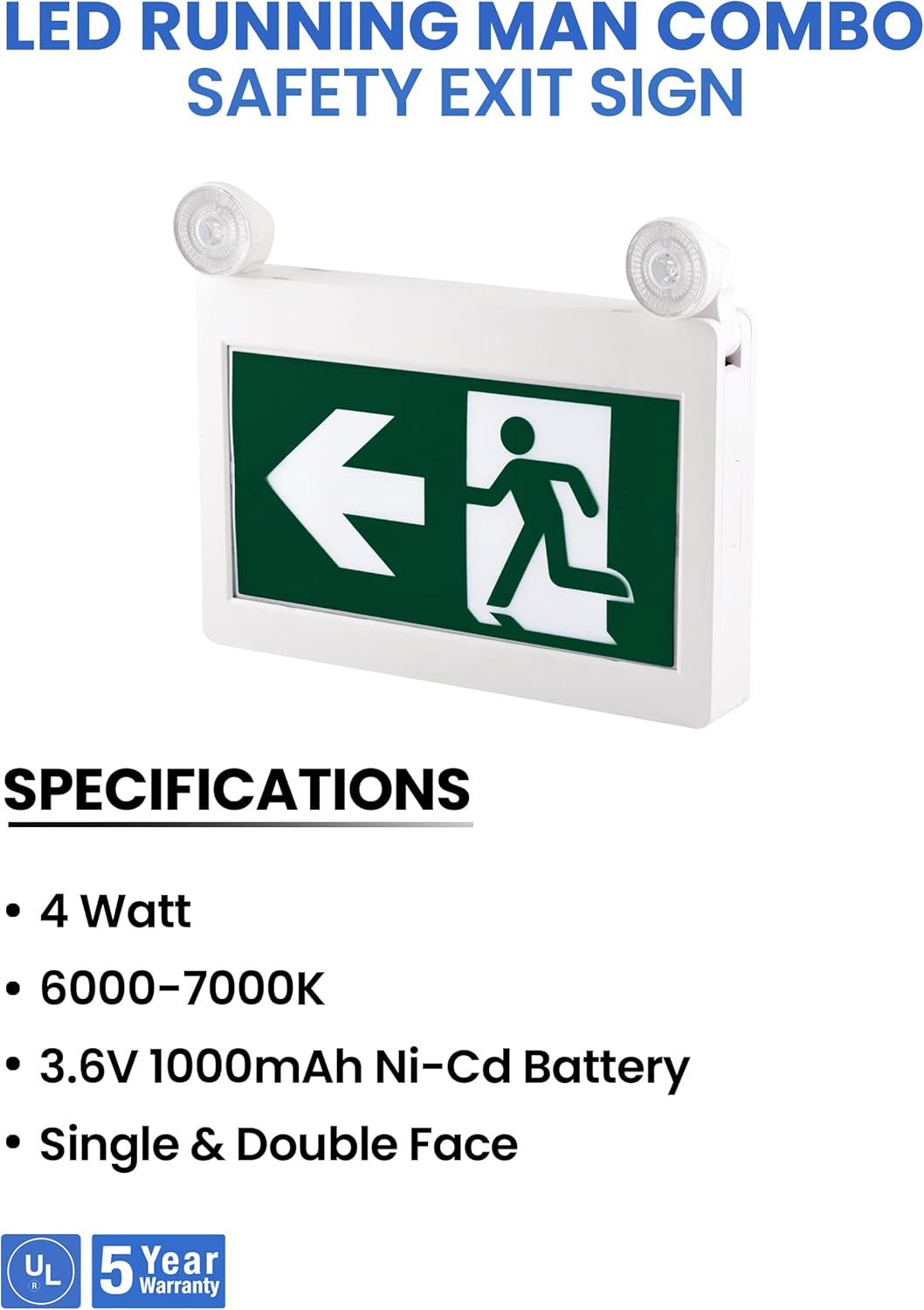 2-Pack LED Emergency Exit Lights
