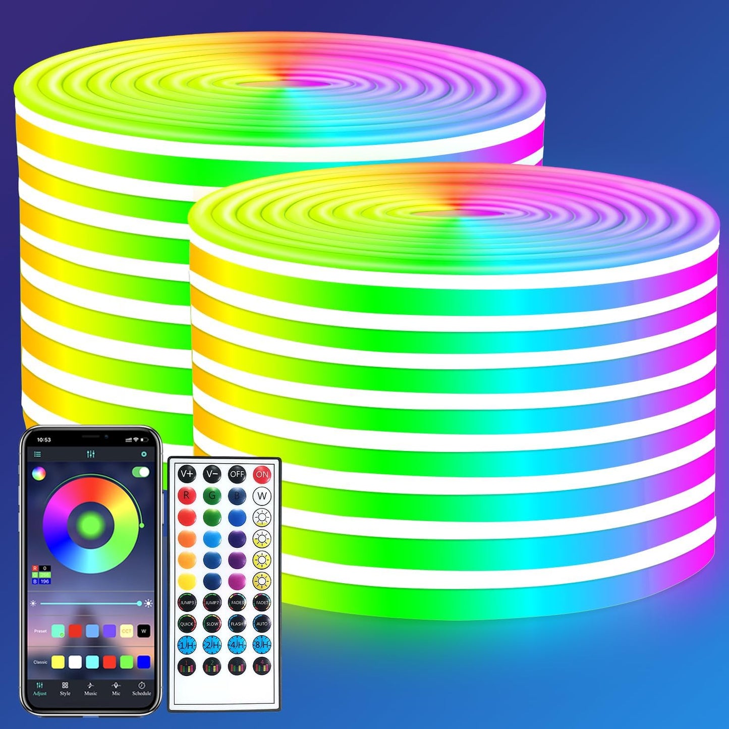 50ft RGB Waterproof Neon Lights