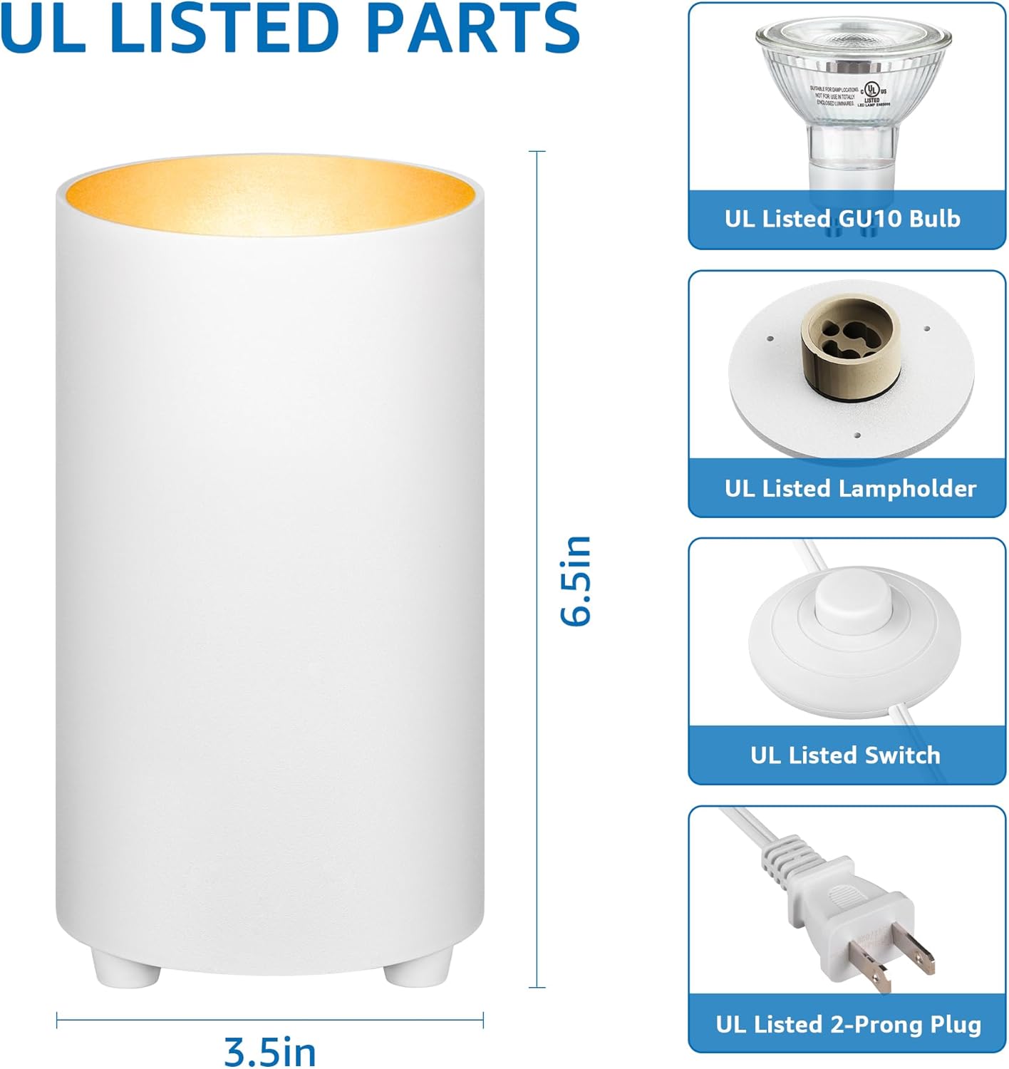 2-Pack Indoor Uplighting Spotlights