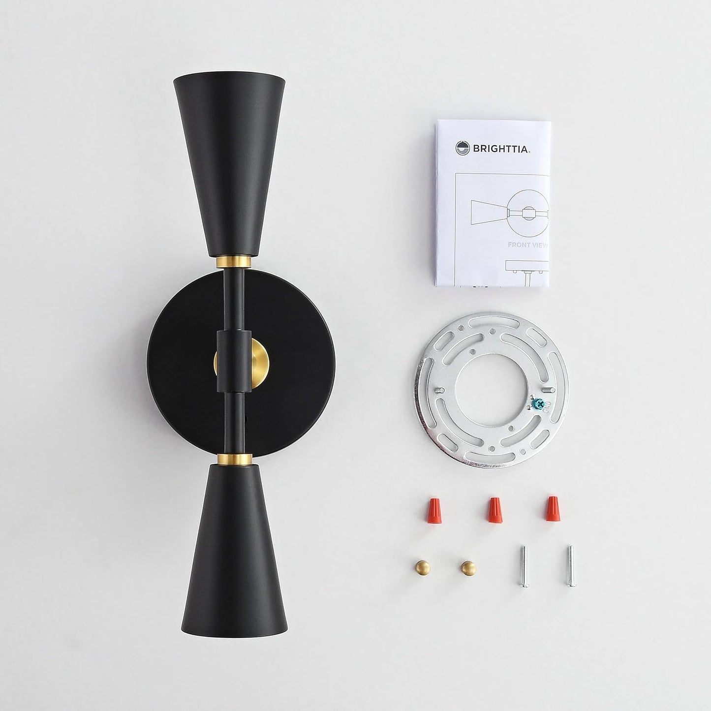Mid-Century Modern Black Wall Sconce