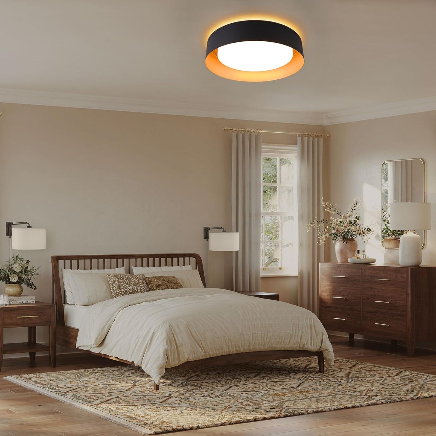 Black Gold LED Ceiling Light