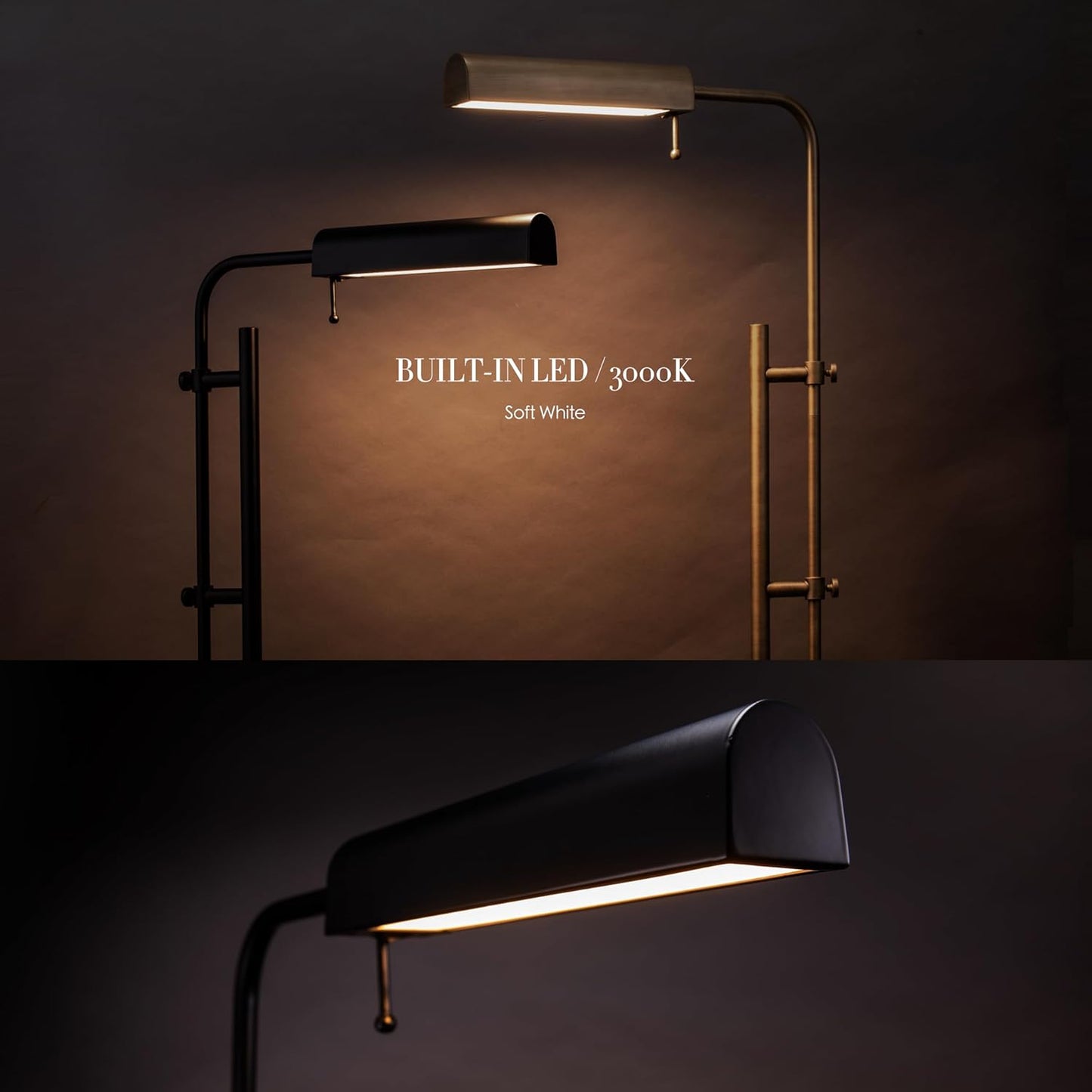 Adjustable Brass Pharmacy Floor Lamp