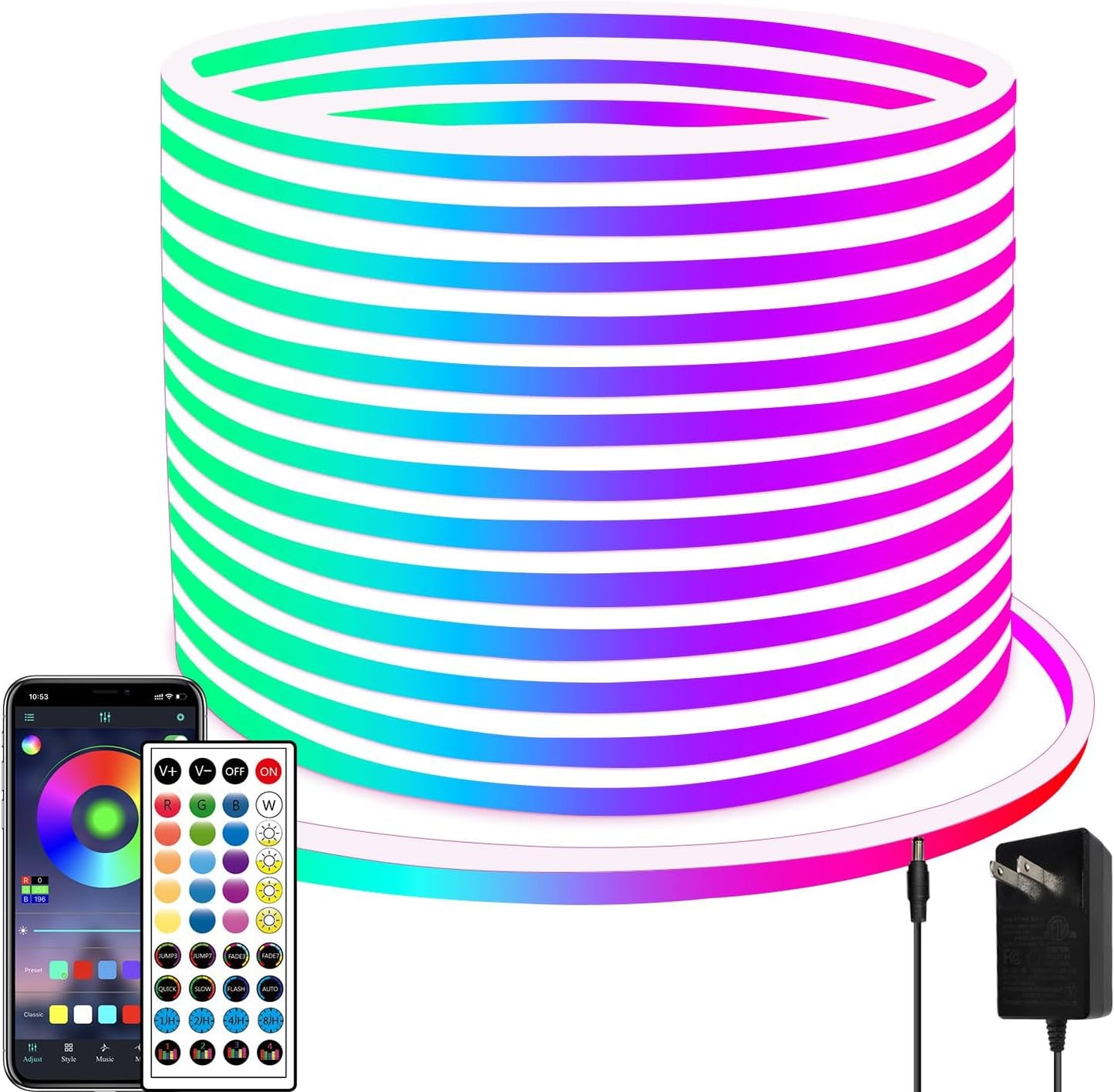 50ft RGB Waterproof Neon Lights