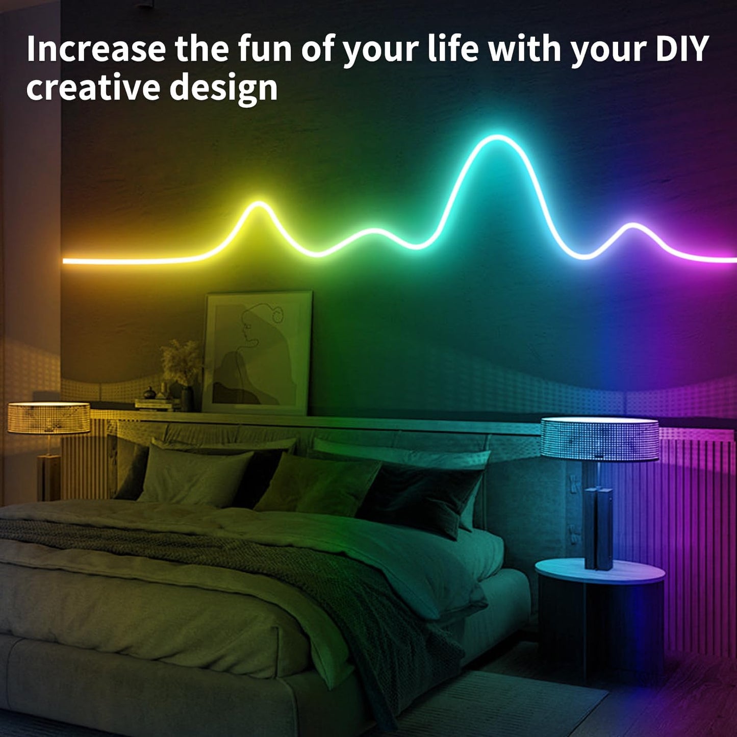 50ft RGB Waterproof Neon Strip Lights