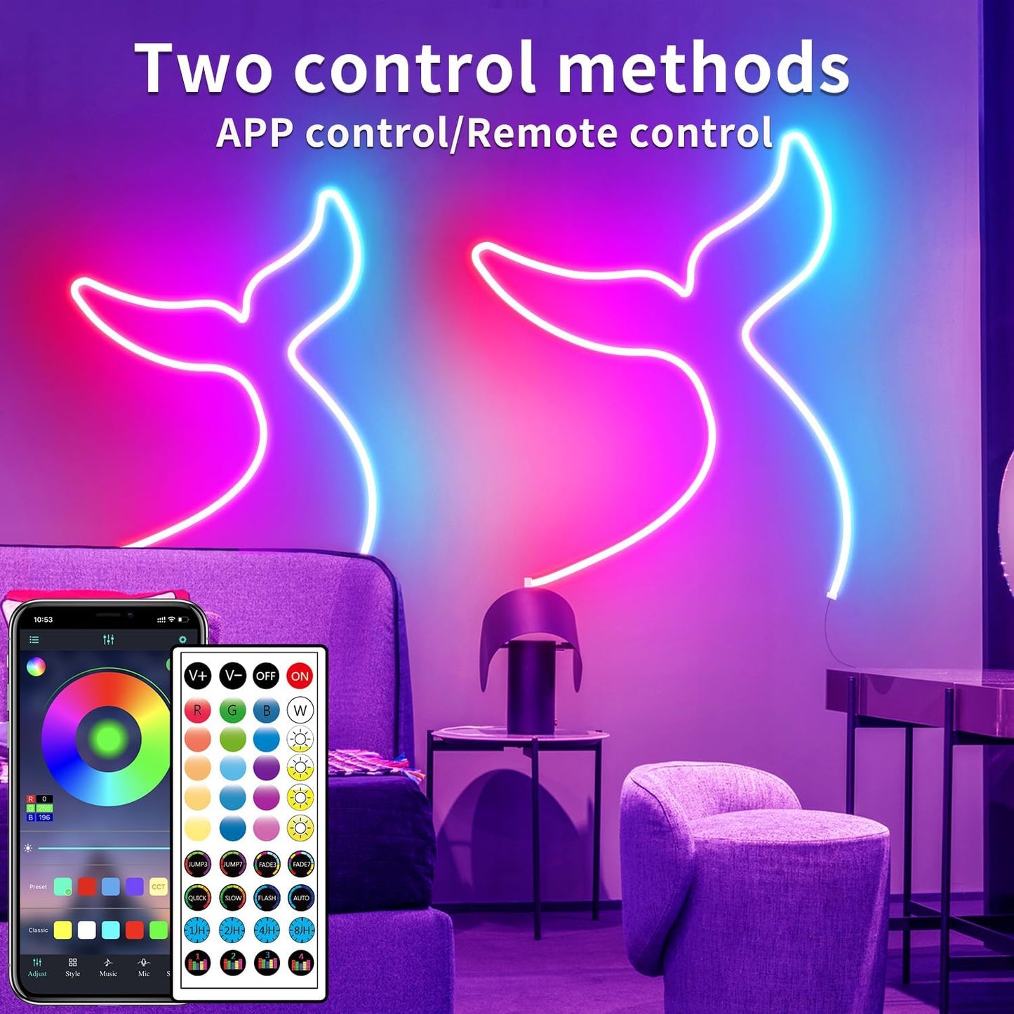 50ft RGB Waterproof Neon Lights