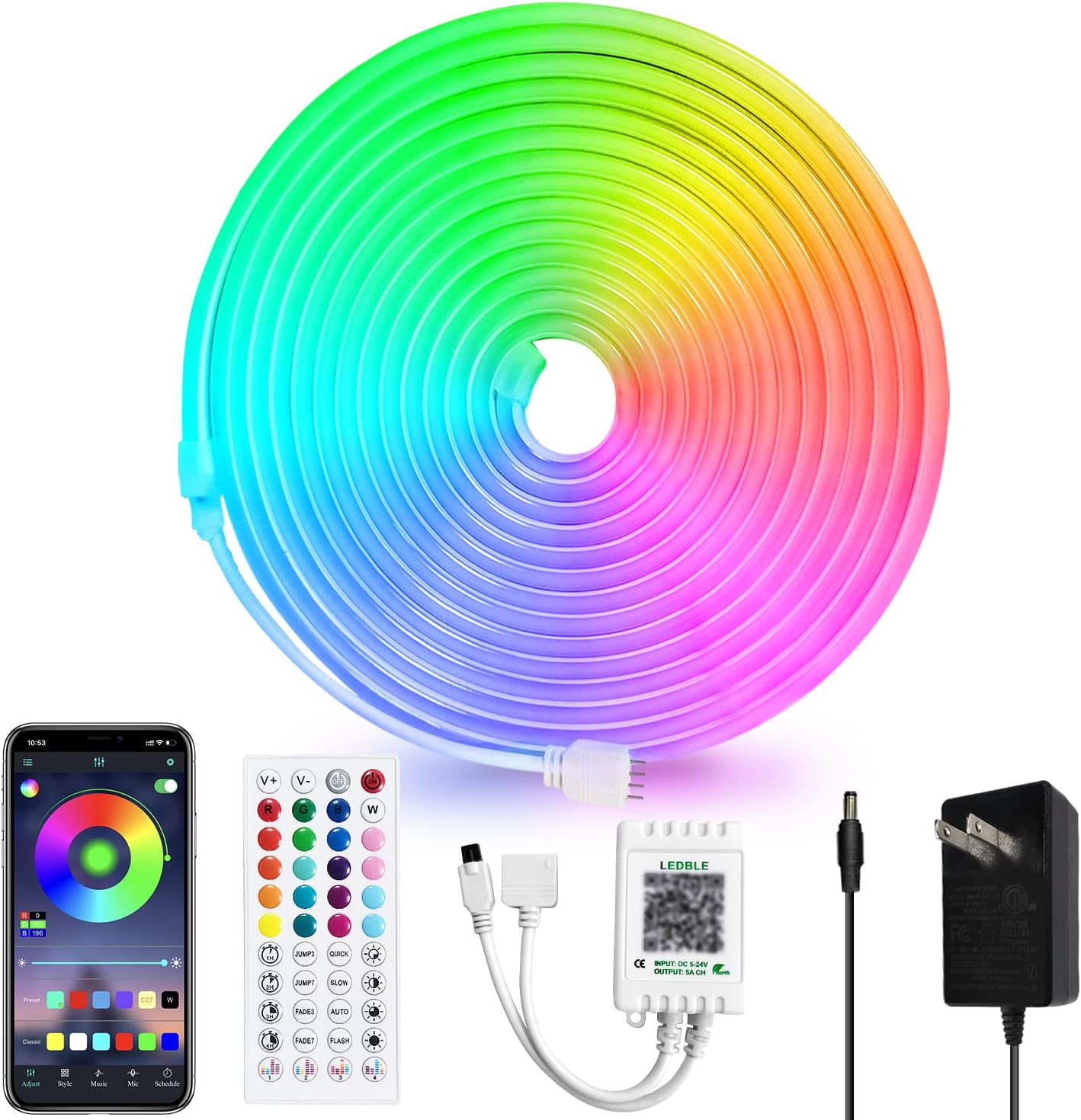 50ft RGB Waterproof Neon Lights