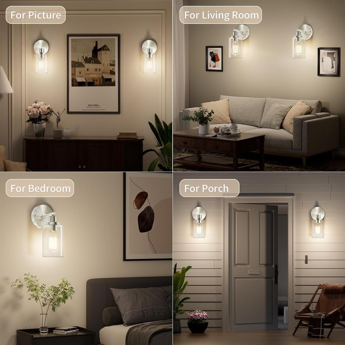 Modern Brushed Nickel Wall Sconce