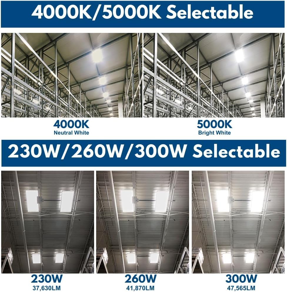 2FT LED Low Bay Light, 105W/90W/80W, 16,500LM