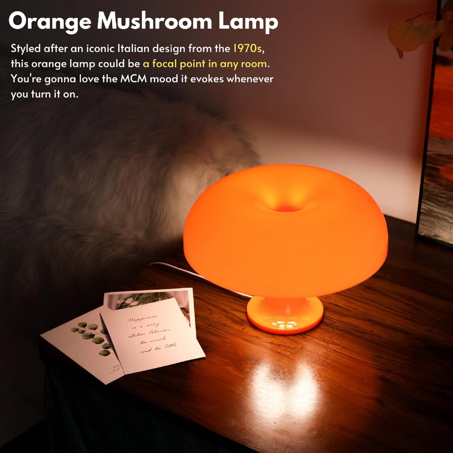 Dimmable Retro Mushroom Table Lamp