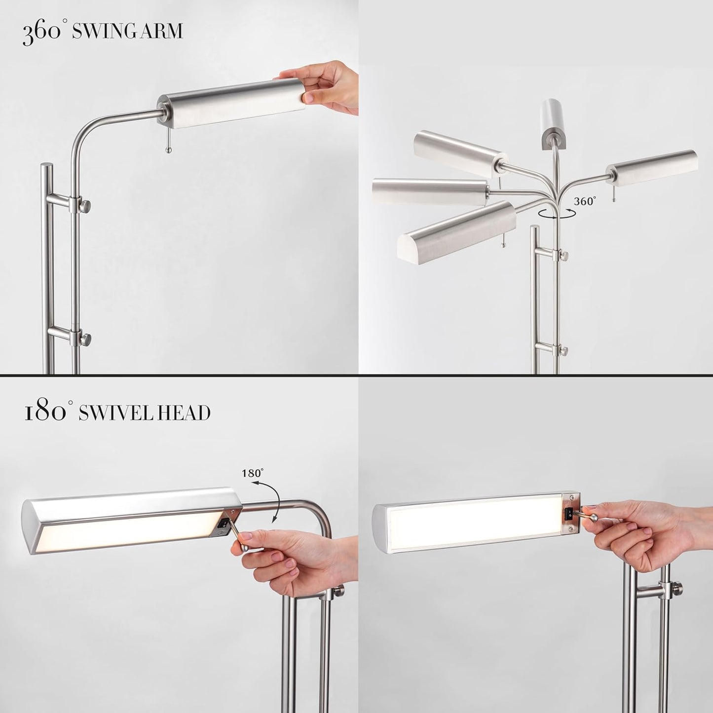 Adjustable Brass Pharmacy Floor Lamp