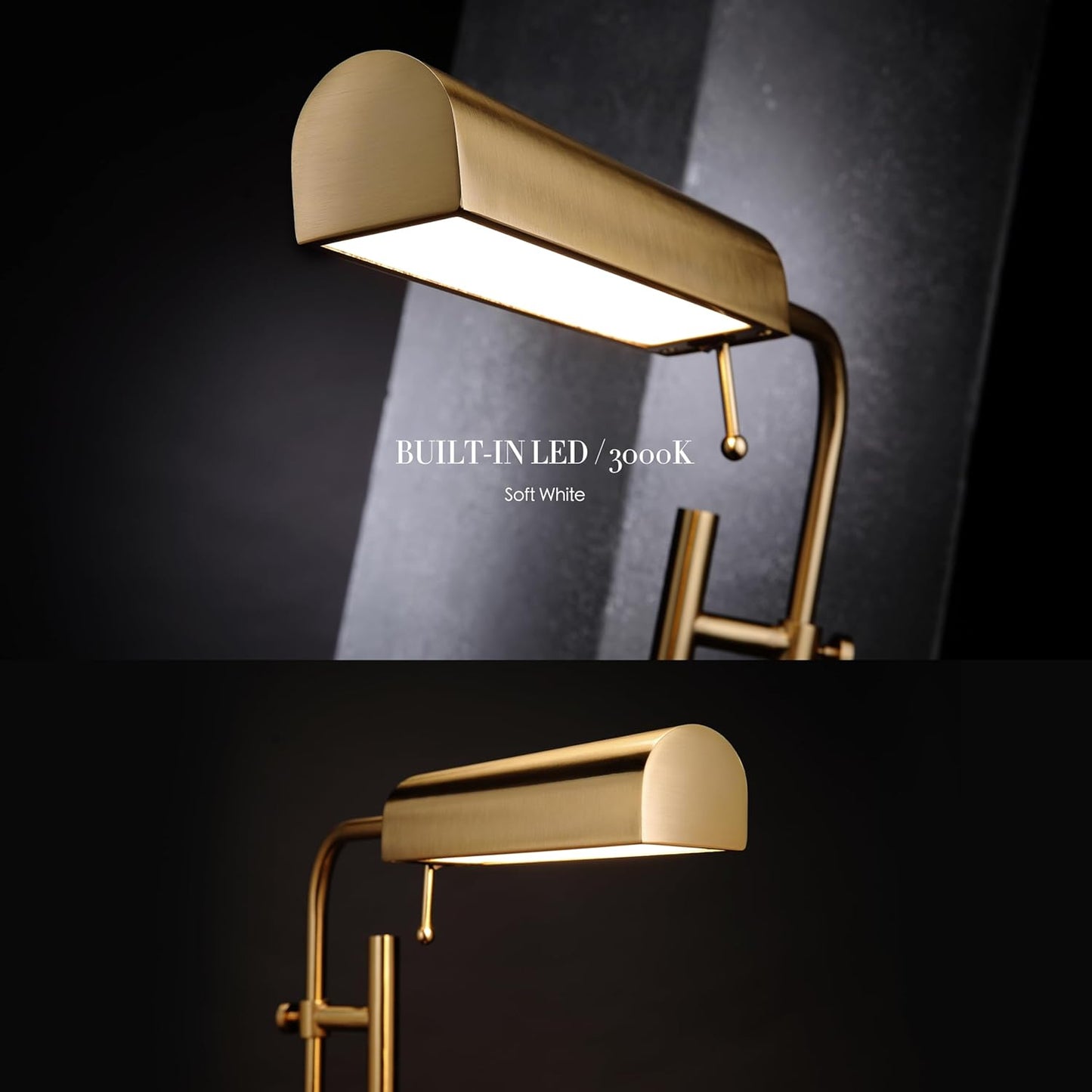 Adjustable Brass Pharmacy Floor Lamp