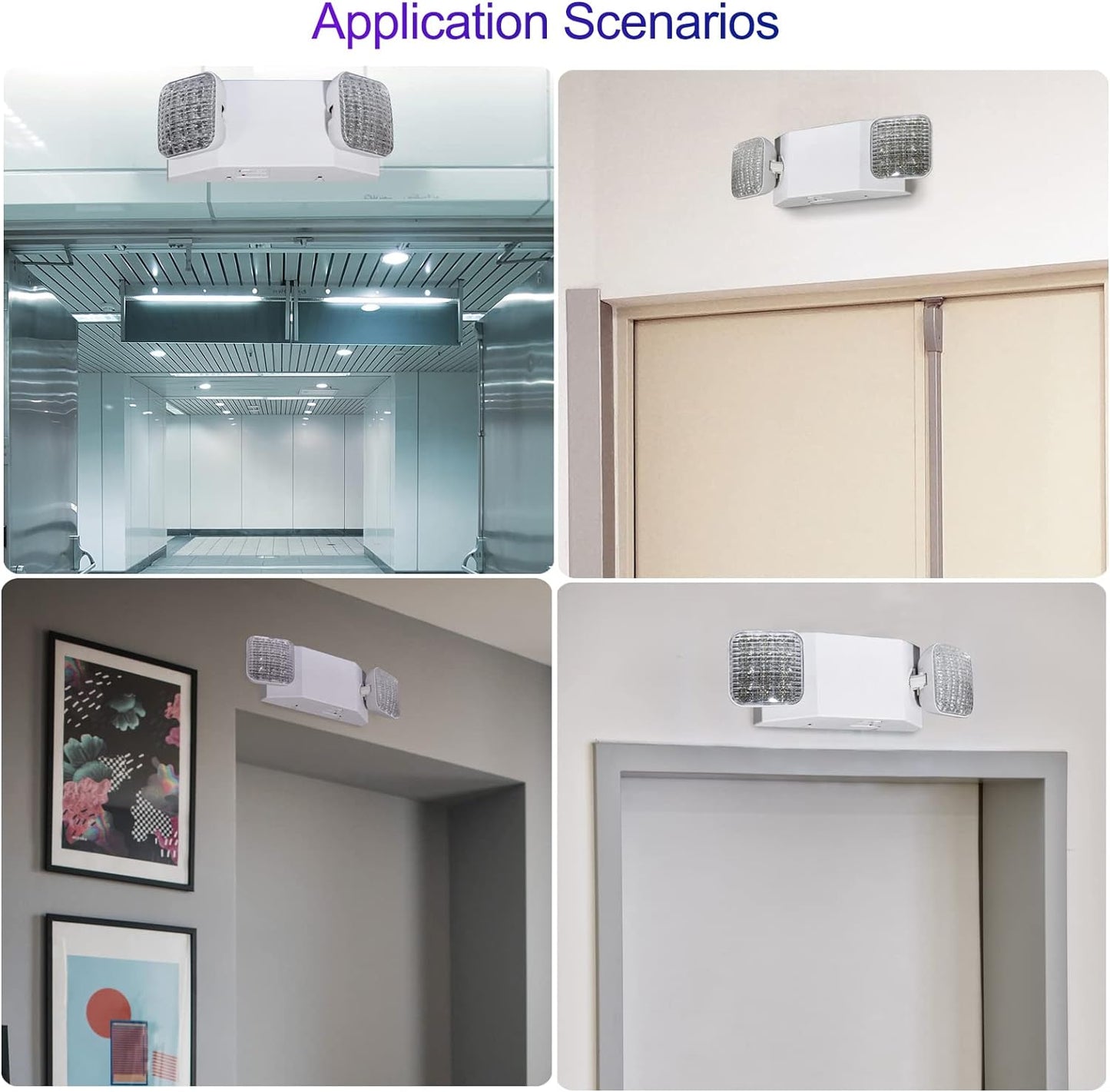 Commercial LED Emergency Lights with Battery Backup