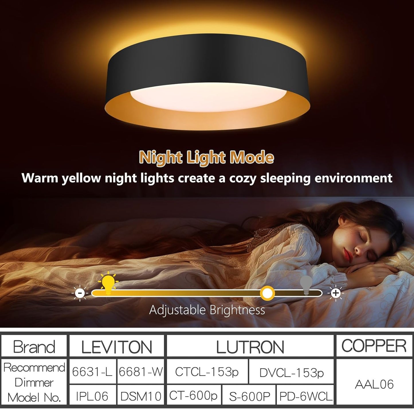 Black Gold LED Ceiling Light