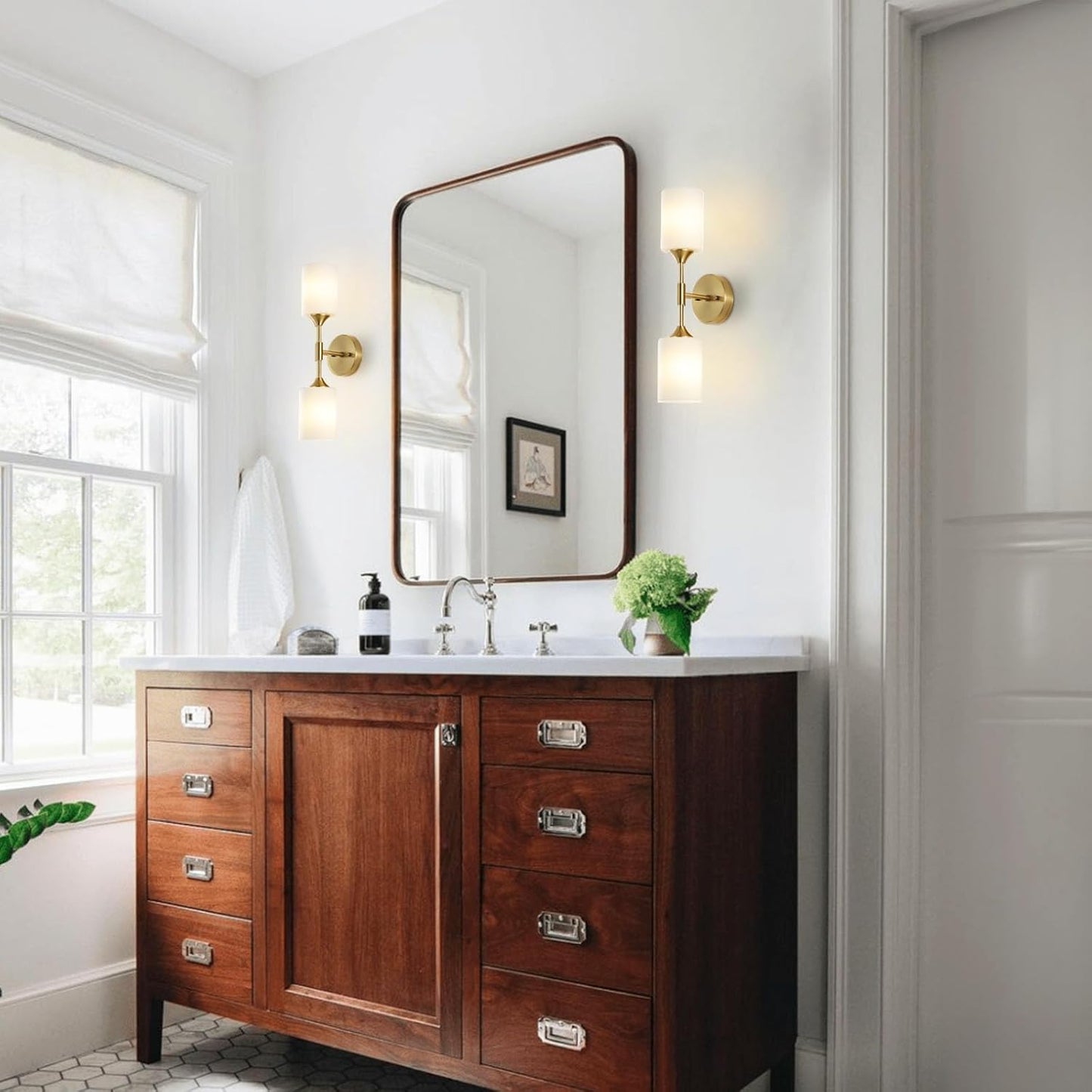 Gold Globe Wall Sconce Light