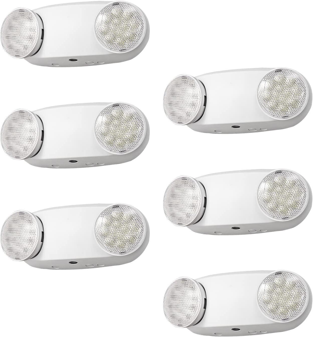 Adjustable LED Emergency Lights, Battery Backup