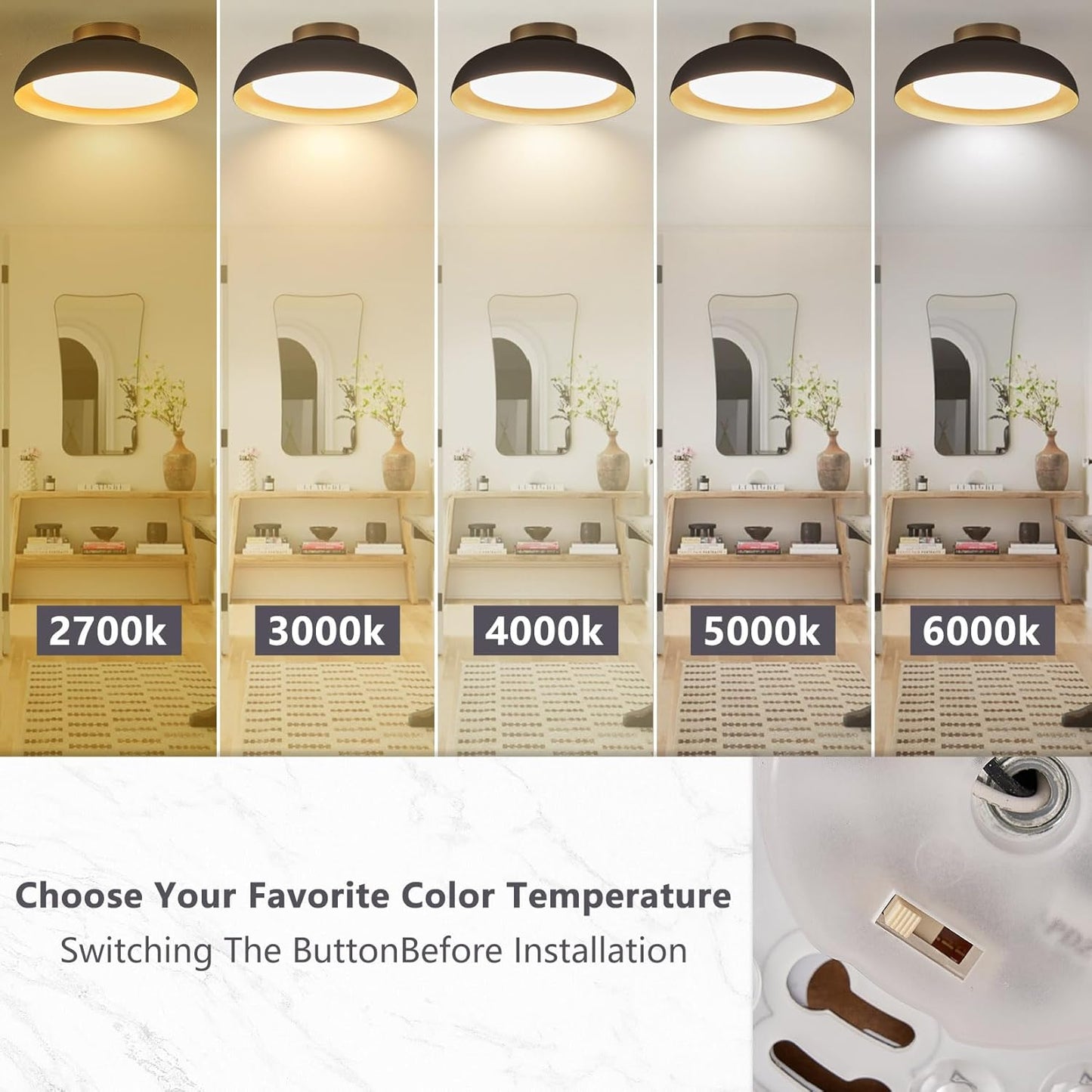 Black Gold LED Ceiling Light