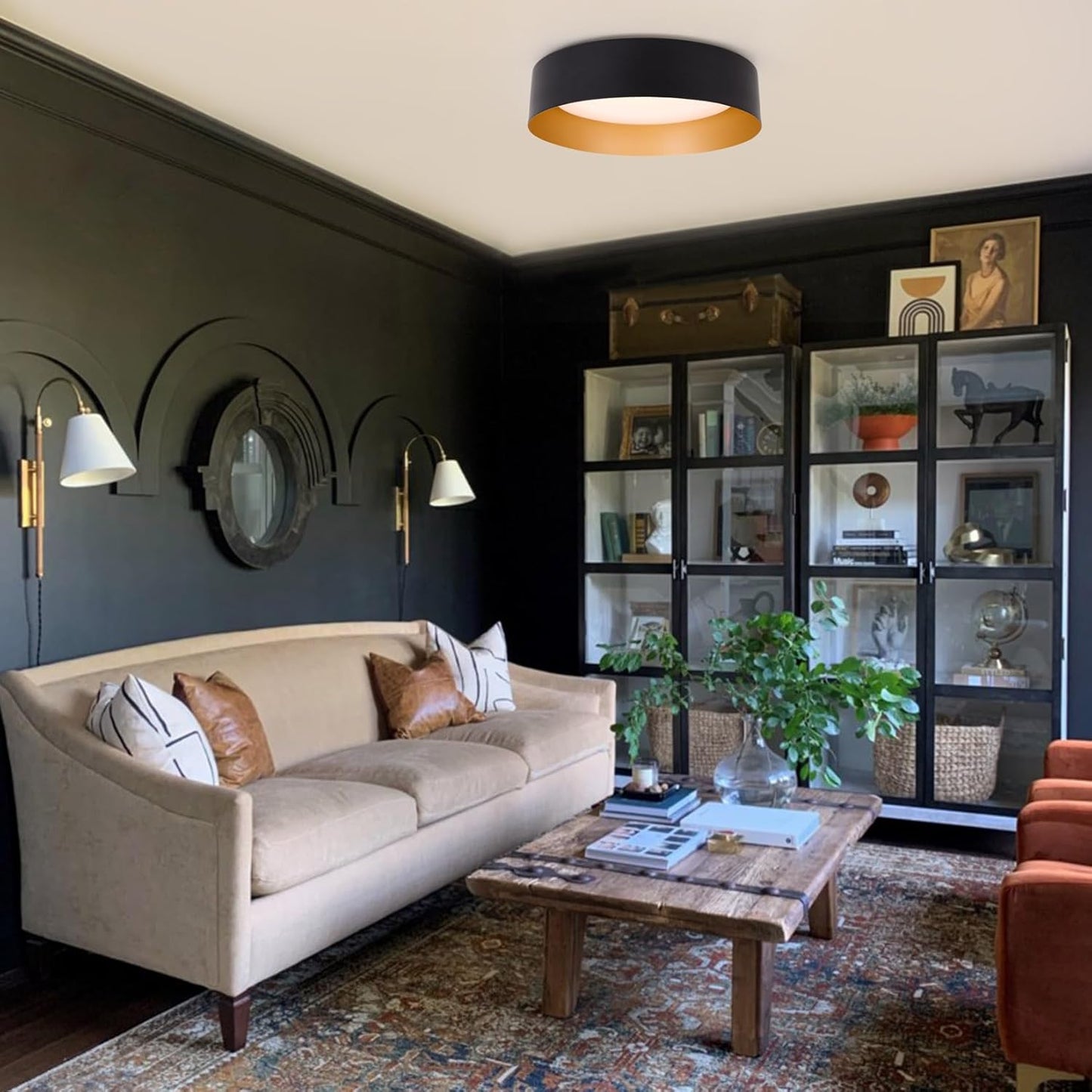 Black Gold LED Ceiling Light