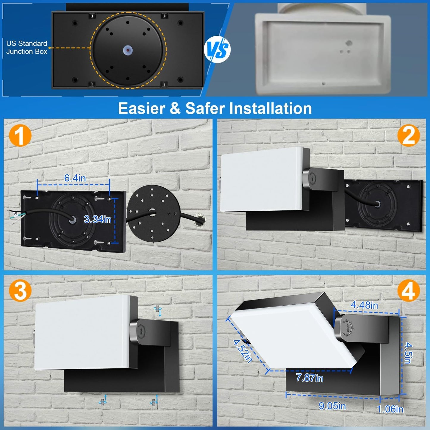 60W Adjustable LED Flood Light