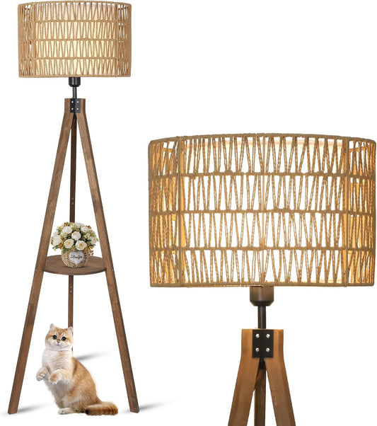 Rattan Tripod Floor Lamp
