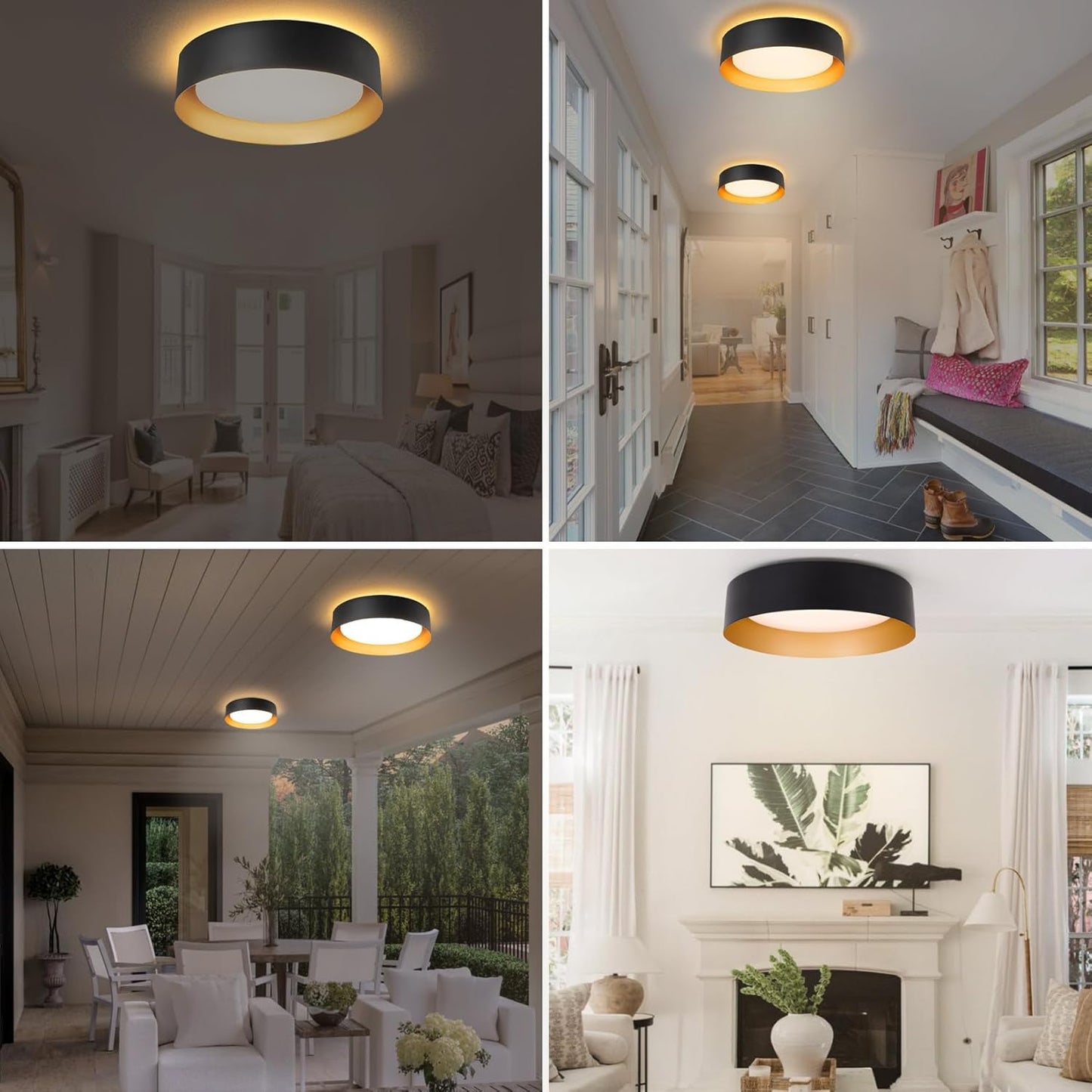 Black Gold LED Ceiling Light