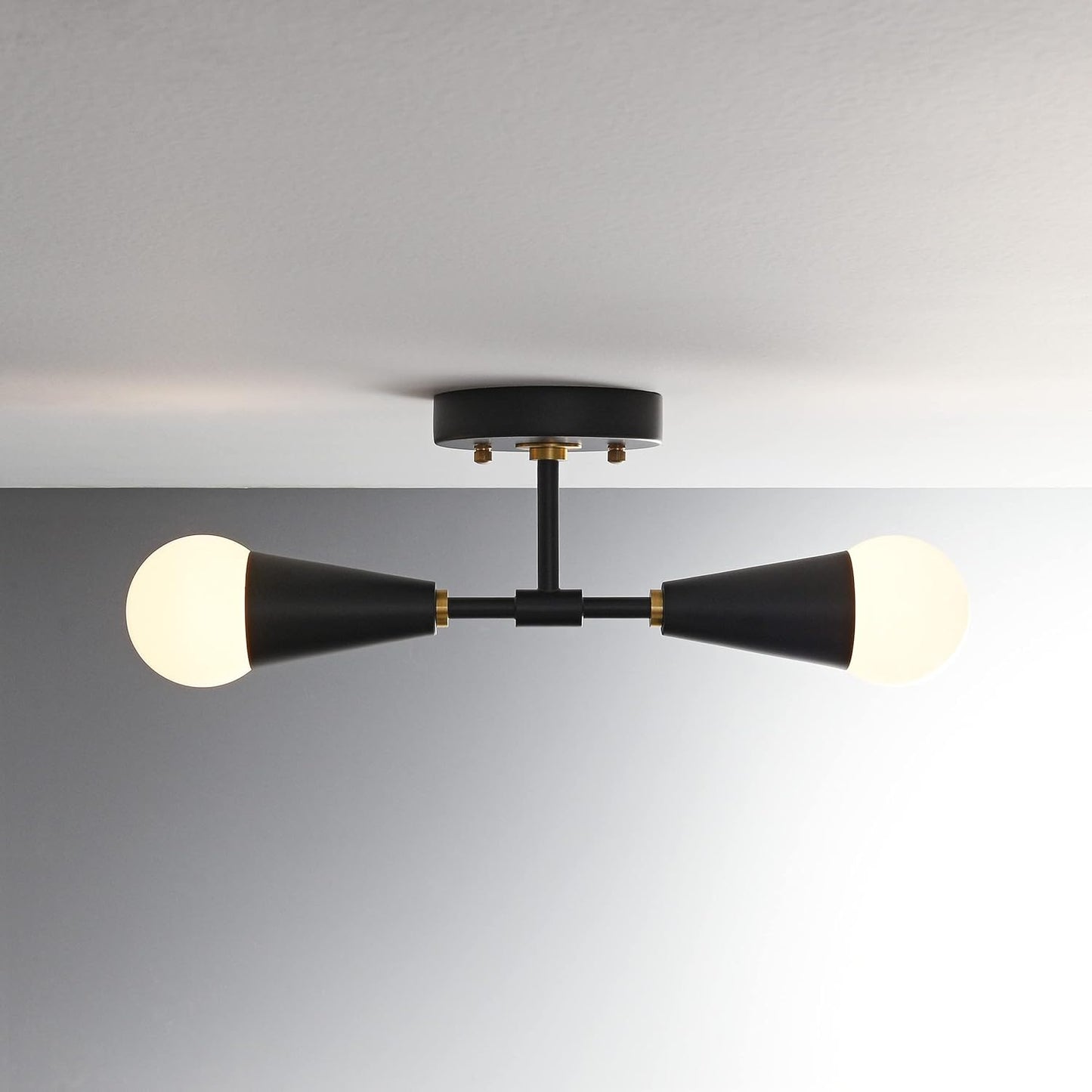 Mid-Century Modern Black Wall Sconce