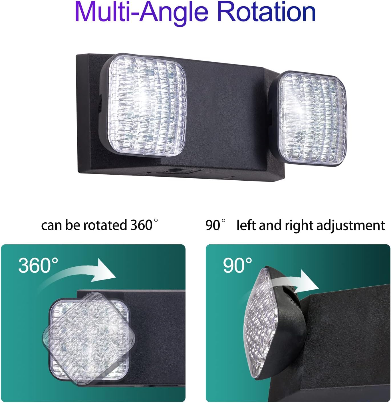 Commercial LED Emergency Lights with Battery Backup
