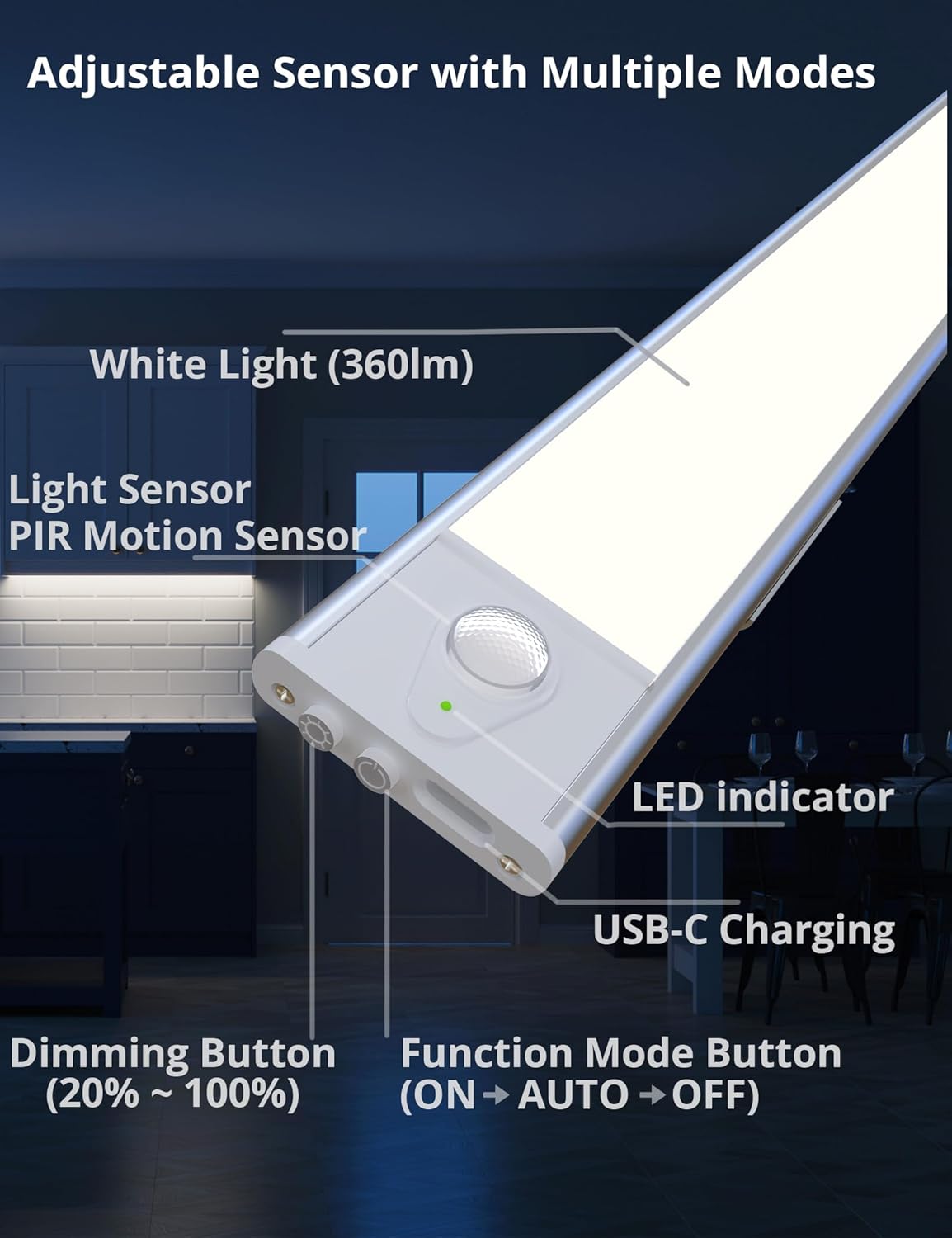 Rechargeable Motion Sensor Cabinet Light