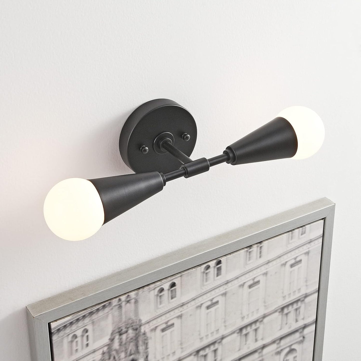 Mid-Century Modern Black Wall Sconce