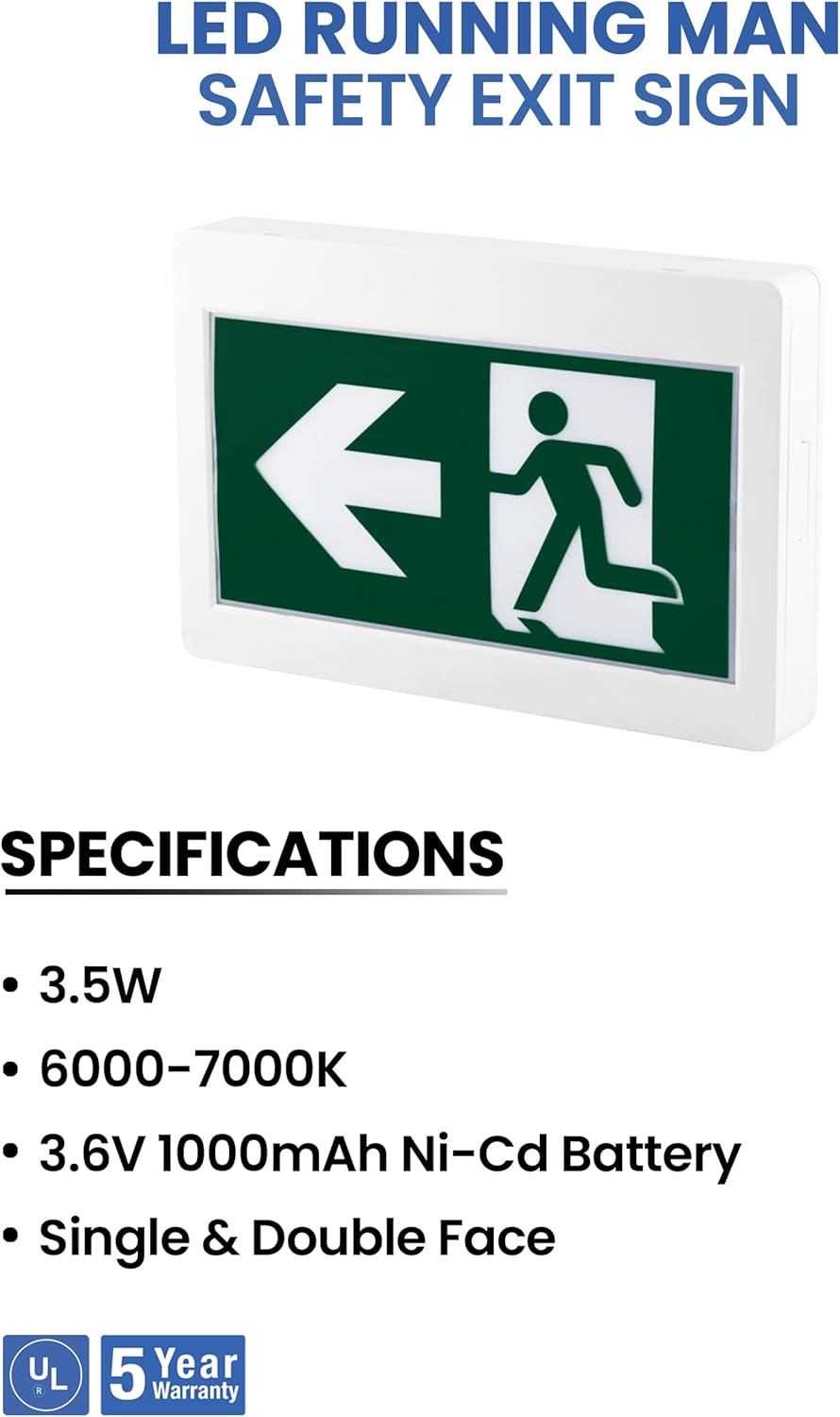 2-Pack LED Emergency Exit Lights