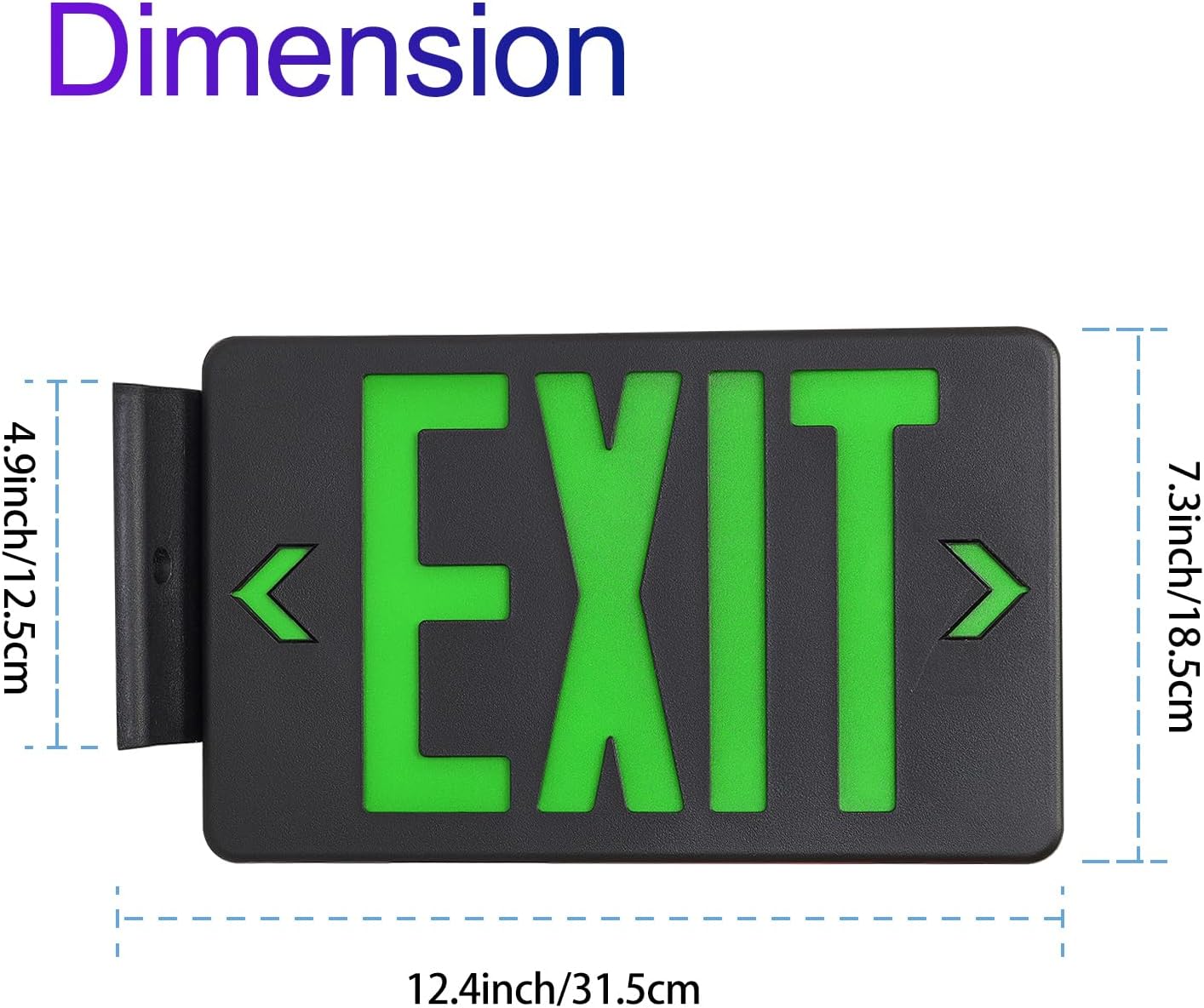 Red LED Exit Sign with Battery Backup