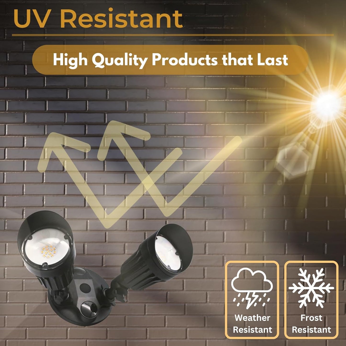 Black LED Dual Head Flood Light