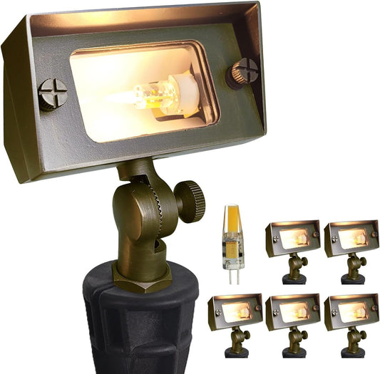 Brass Low Voltage Outdoor Flood Light