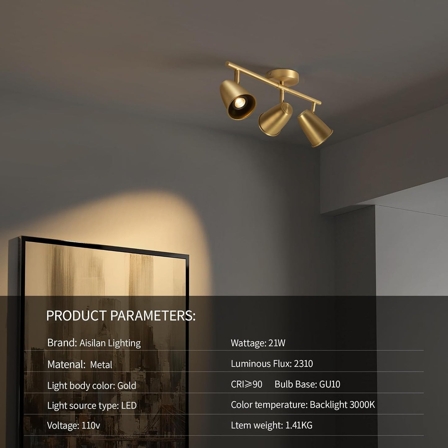LED Adjustable Hardwired Track Light Head