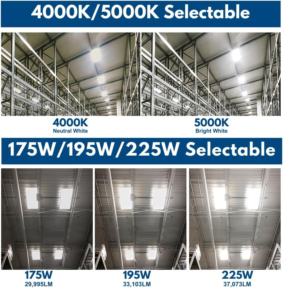 2FT LED Low Bay Light, 105W/90W/80W, 16,500LM