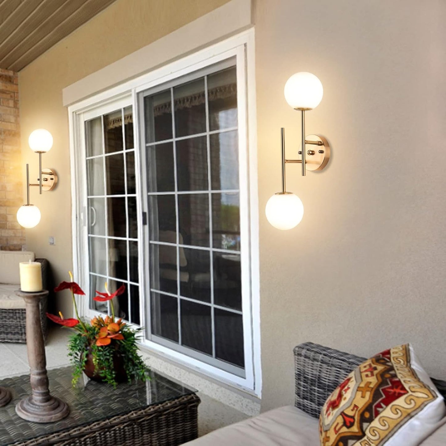 Gold Globe Wall Sconce Light