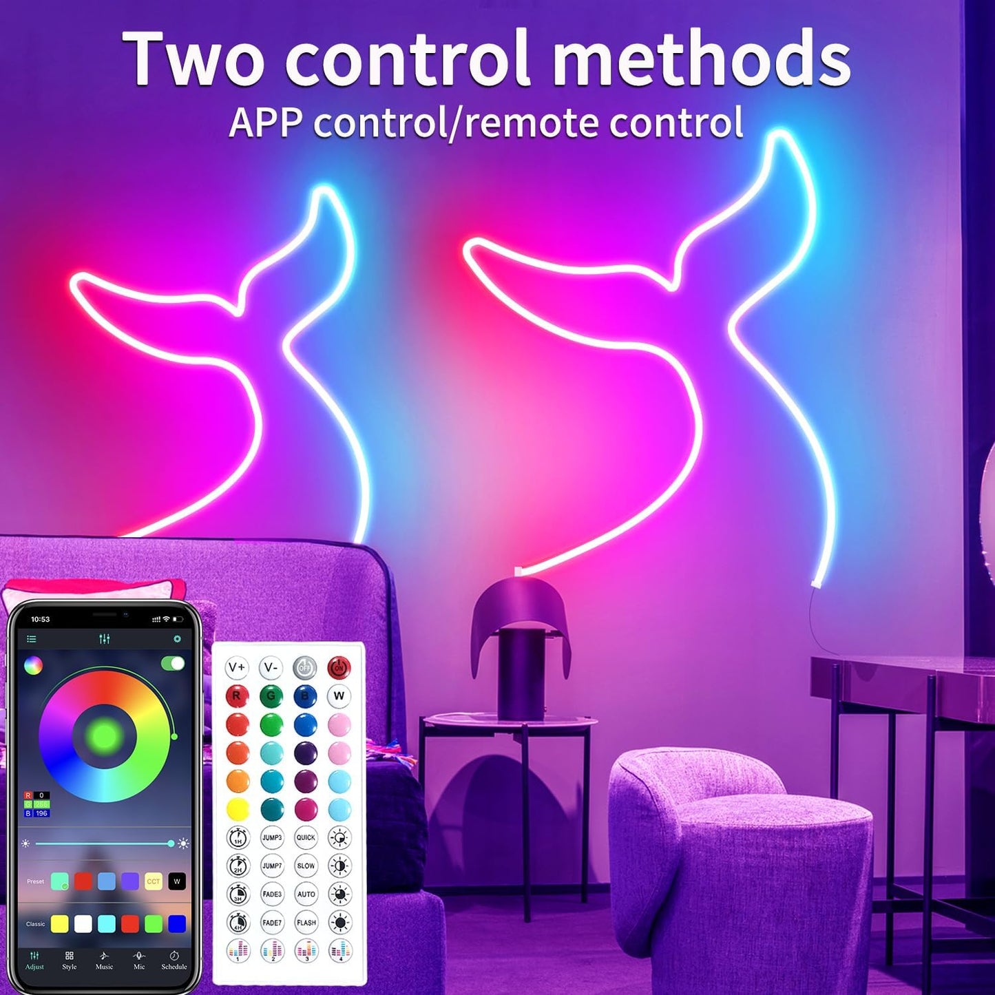 50ft RGB Waterproof Neon Lights