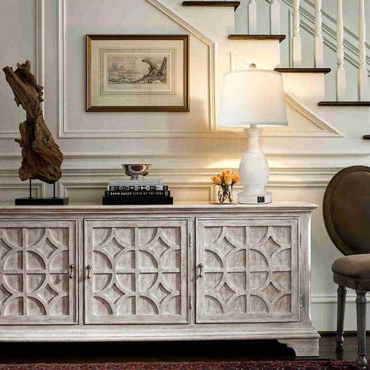 Bai Source Vintage-Charging-Farmhouse-Nightstand