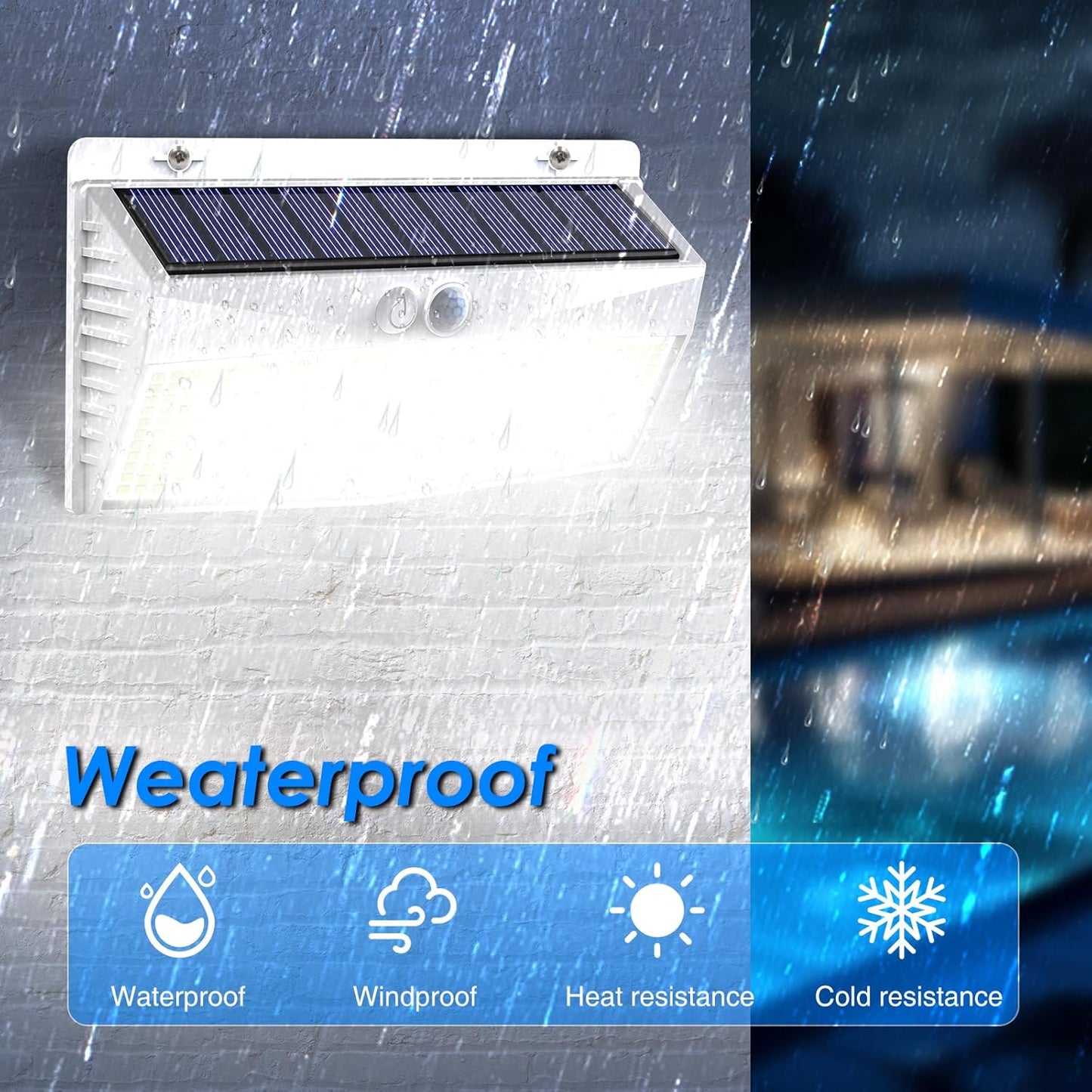 Solar Motion Sensor Fence Light