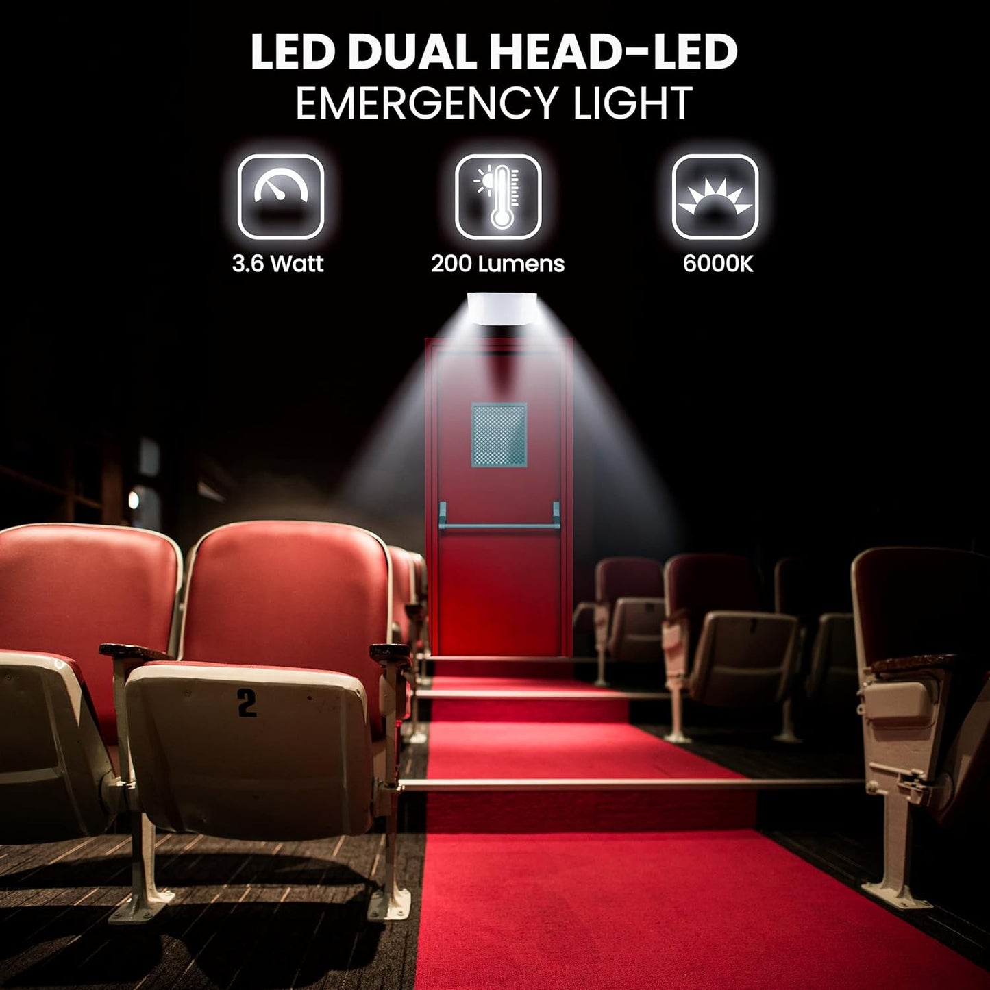 2-Pack LED Emergency Exit Lights