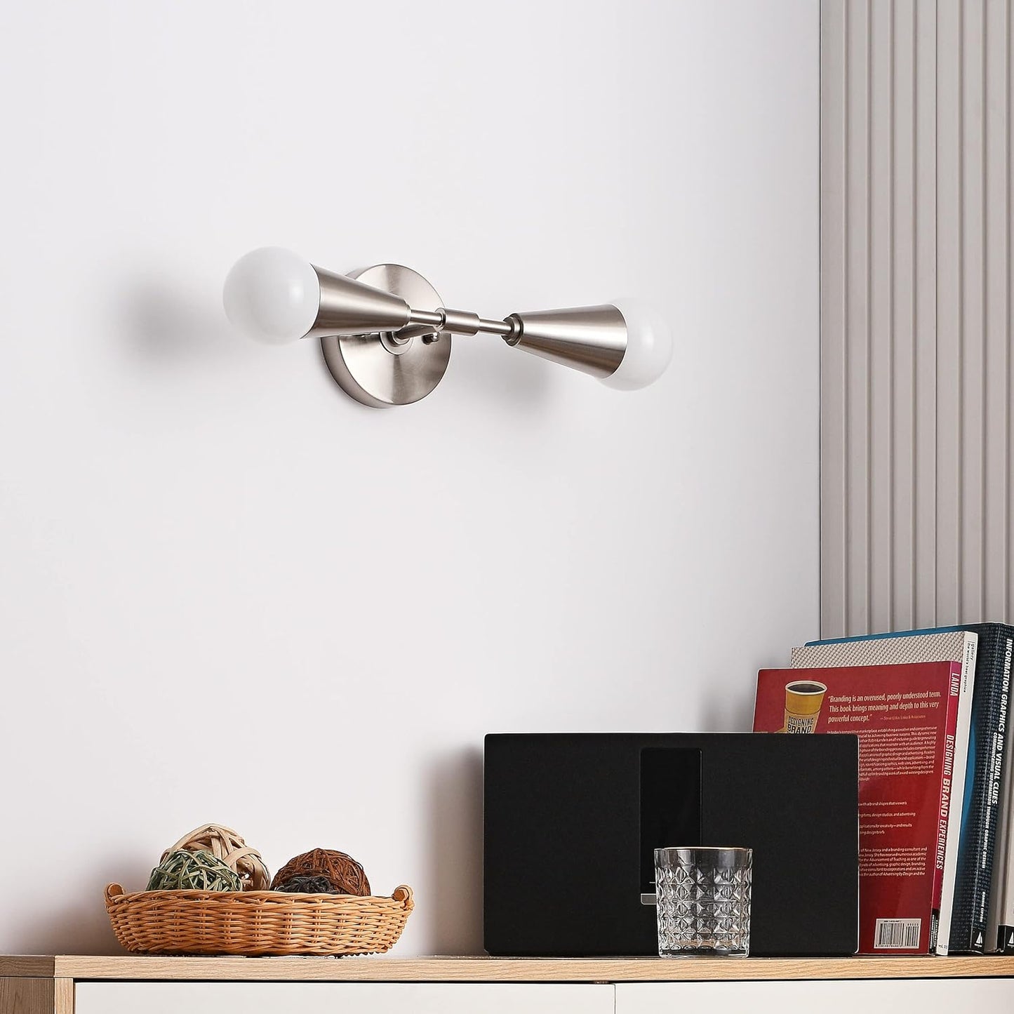 Mid-Century Modern Black Wall Sconce
