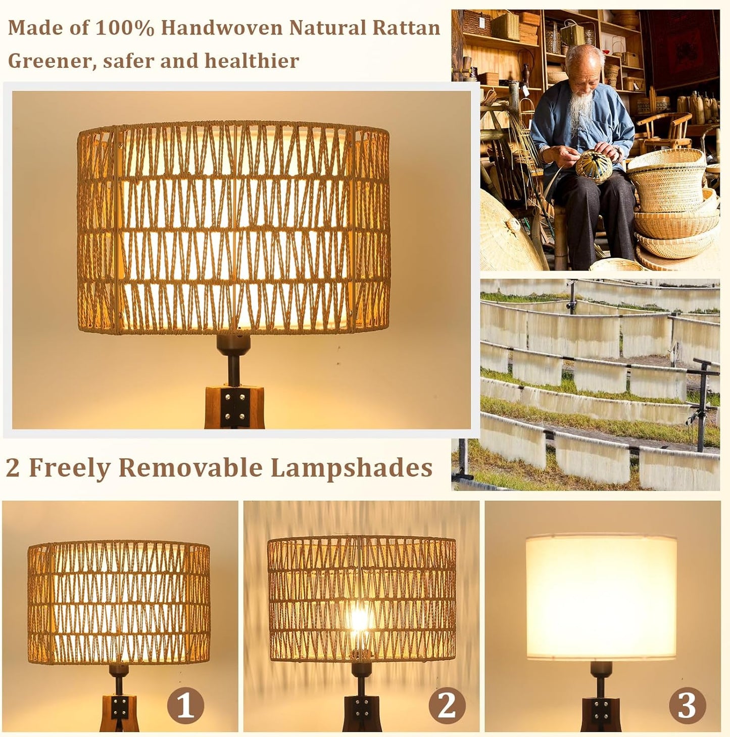 Rattan Tripod Floor Lamp