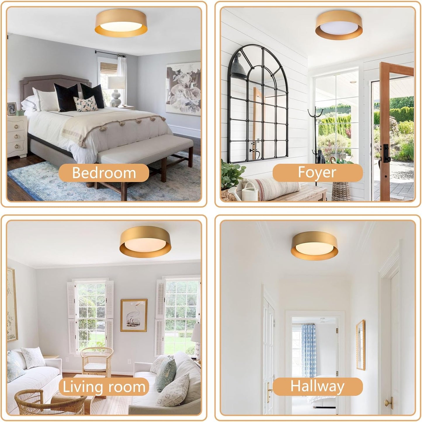 Black Gold LED Ceiling Light