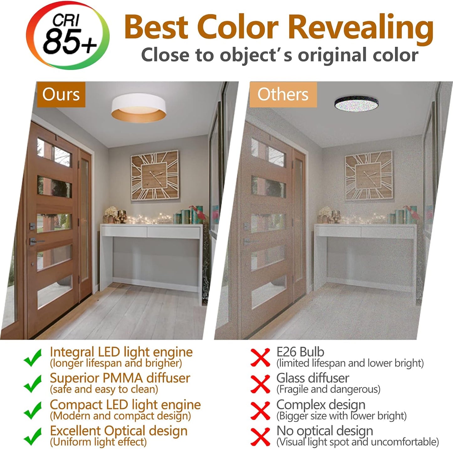 Black Gold LED Ceiling Light