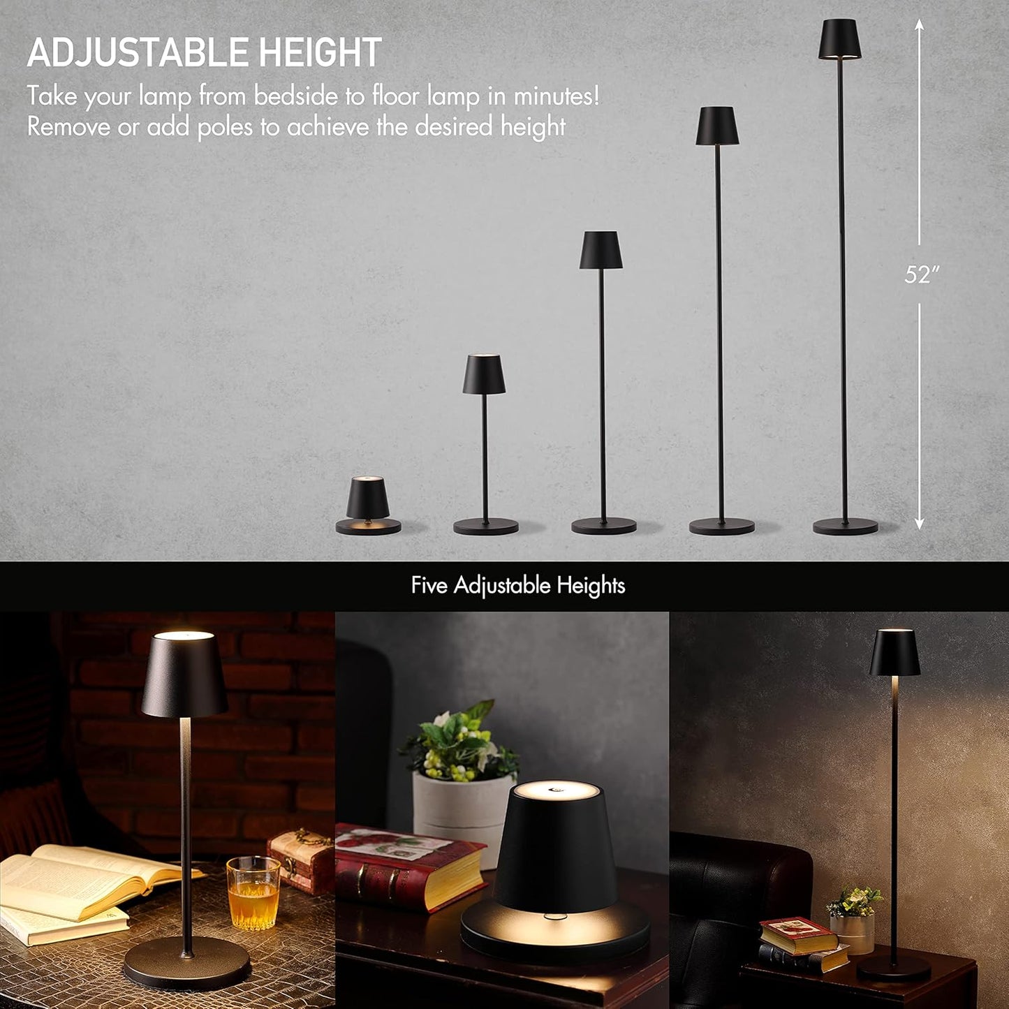 Cordless Dimmable LED Floor Lamp