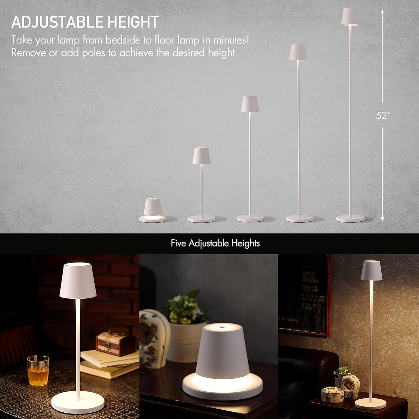 Cordless Dimmable LED Floor Lamp